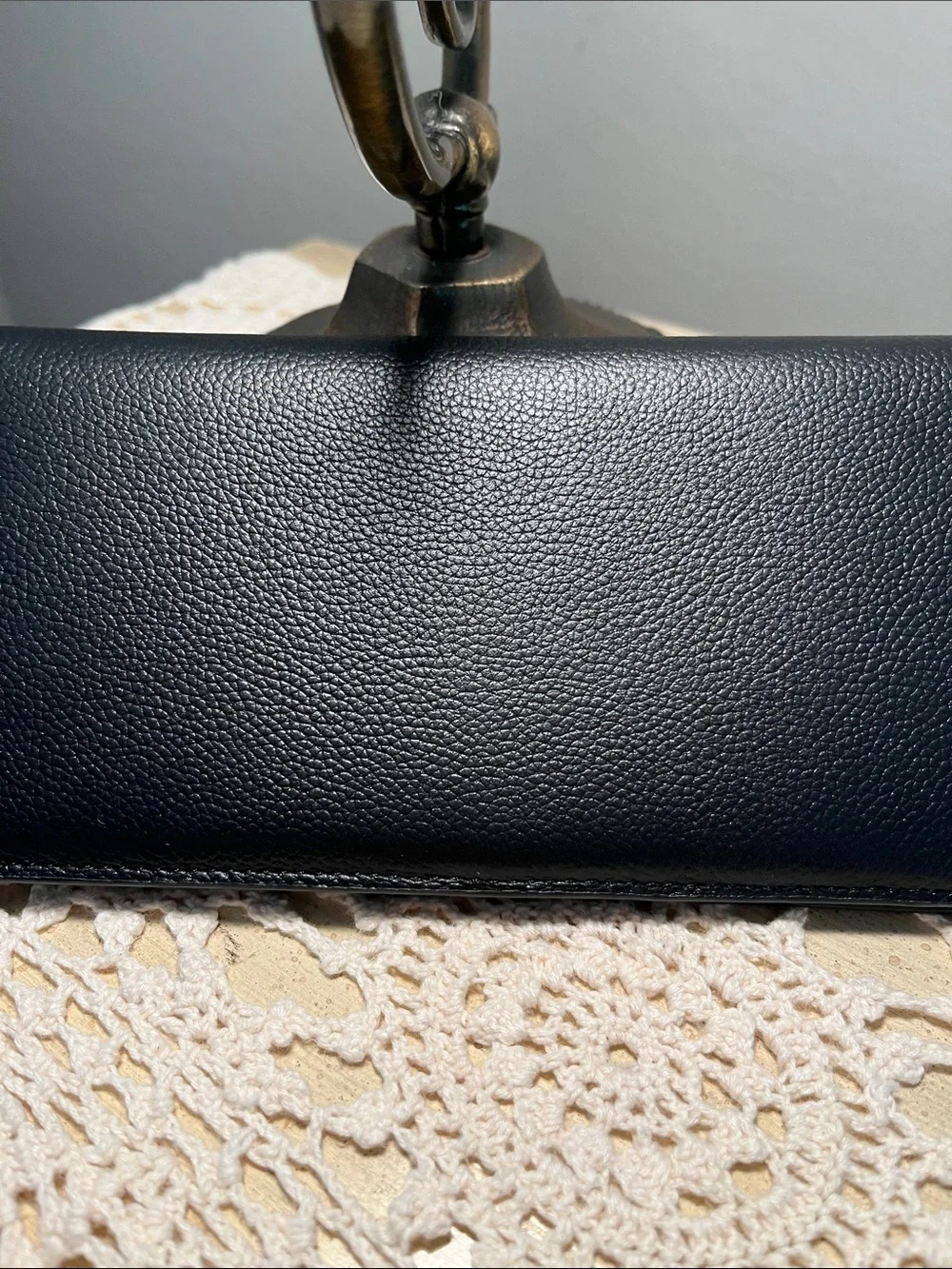 Men's Black Leather Long Wallet - Card Wallet Sleek NWOT